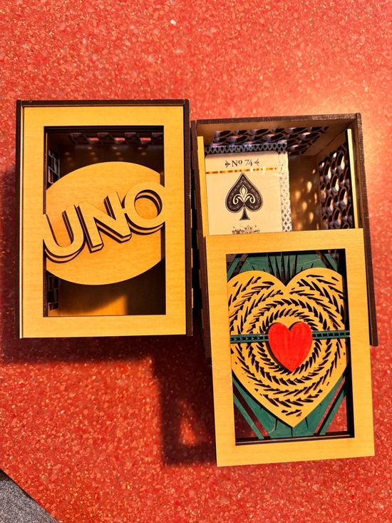 Hand Crafted Other - Handcrafted by me customizable Wood Card/Uno Box Holder buyers choice of 1
